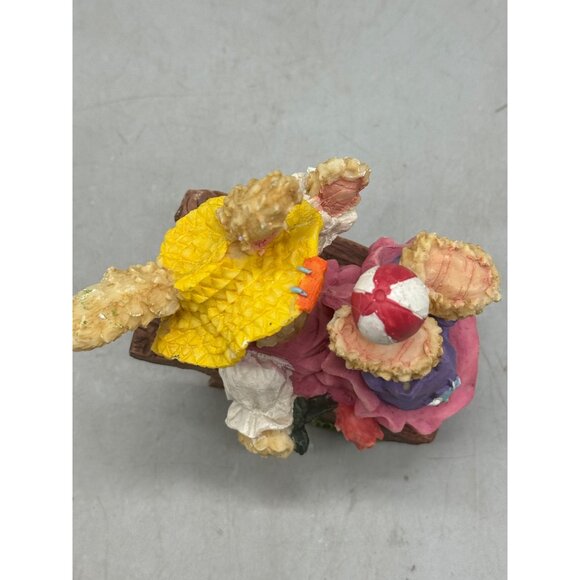 K'S Collection Handcrafted Resin Bunny Figurine Yellow Purple Dress Ball READ - Picture 2 of 7